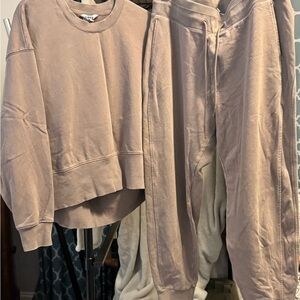 JoyLab Taupe Crewneck Sweatshirt